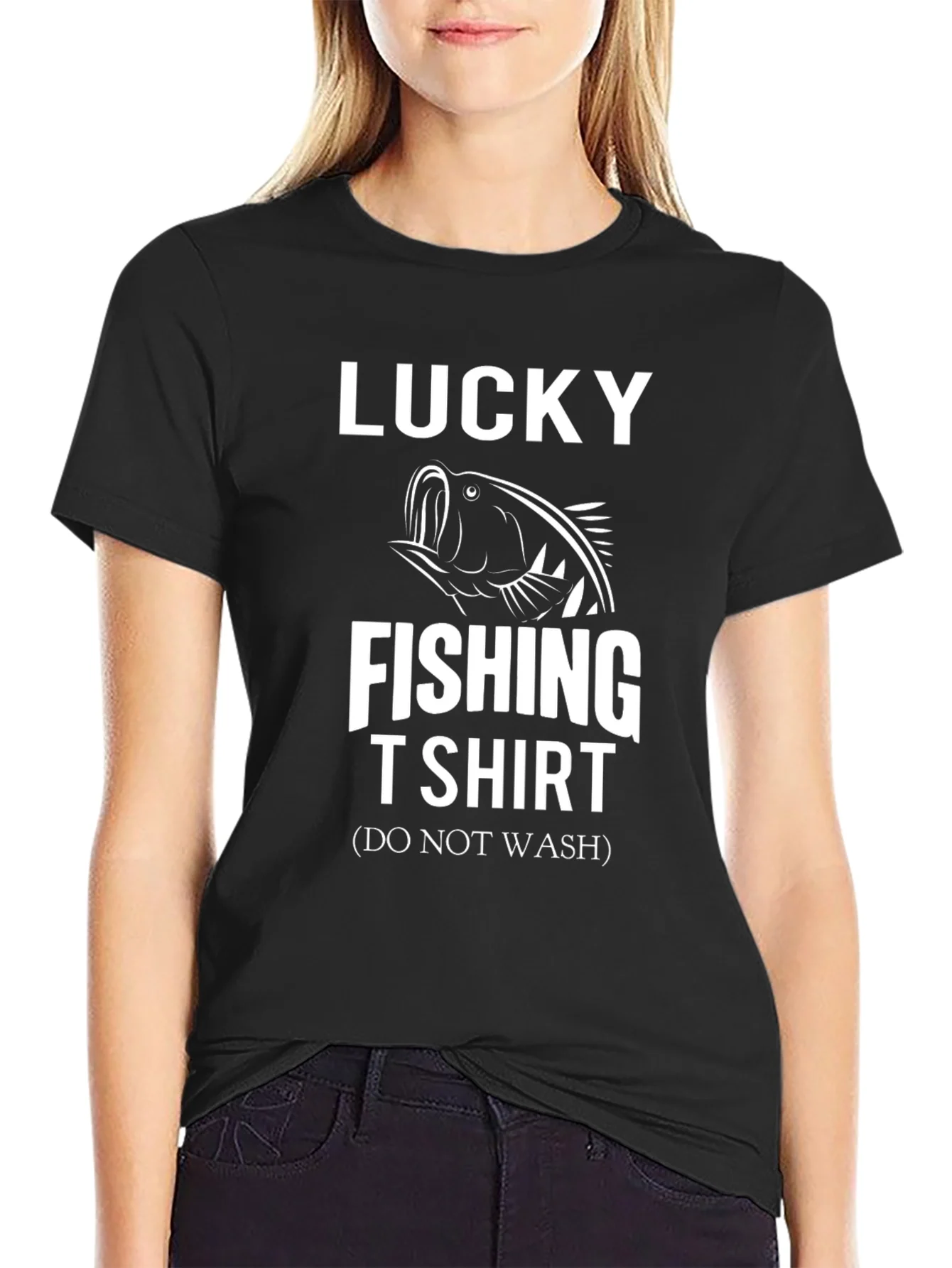 Lucky Fishing T-Shirt - Do Not Wash Funny Tee